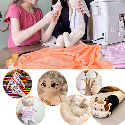 Ткань из кожи куклы из полиэстера DIY-WH0435-48B-1