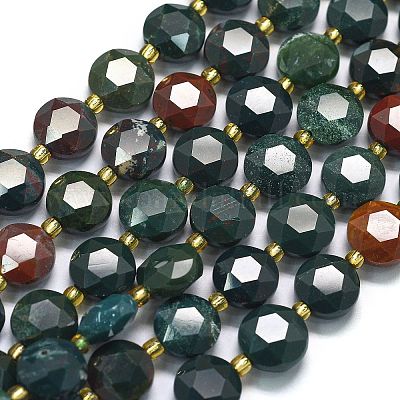 Бусины из натурального гелиотропного камня / гелиотропа G-C116-A143-01-1