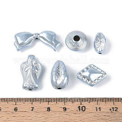 Перламутровые непрозрачные акриловые бусины OACR-T029-04G-1