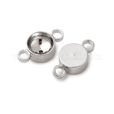 Плоские круглые латунные оправы для страз KK-P340-06B-P-1