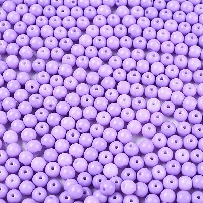 Непрозрачная выпечка окрашены стеклянные бусины DGLA-T004-02L-1