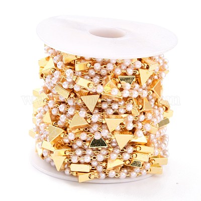 Пластиковые цепочки из искусственного жемчуга ручной работы ccb CHC-I038-22G-1