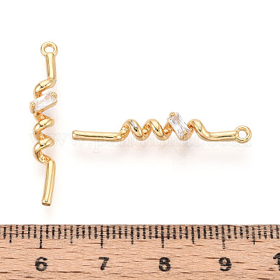 Латунные микропаве прозрачные подвески с фианитом KK-T078-01G-02-1