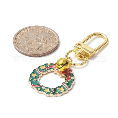 Рождественские украшения из сплава эмали HJEW-JM00979-1