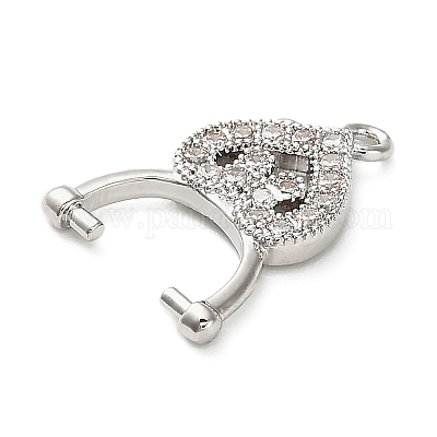 Латунные микро проложить четкие кубического циркония кулон поручительств KK-L229-033P-1