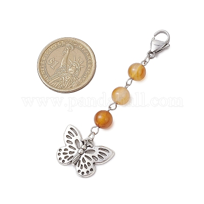 Подвески из сплава бабочки HJEW-JM02927-1