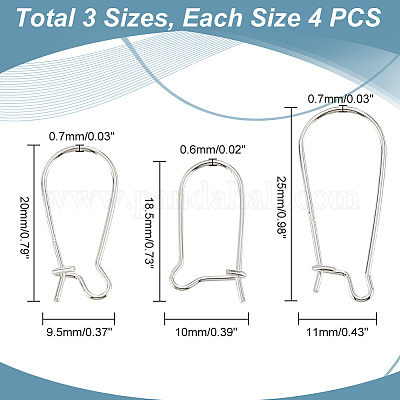 12 шт. 3 стильные серьги-кольца из стерлингового серебра 925 пробы STER-PH0001-32-1