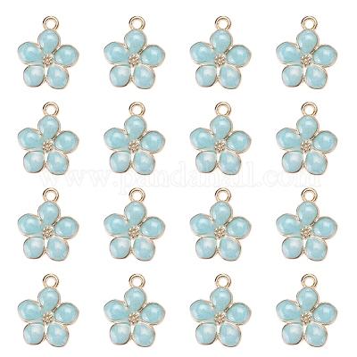 Подвески из эмалевого сплава с покрытием из легкого золота X-ENAM-R136-17B-1