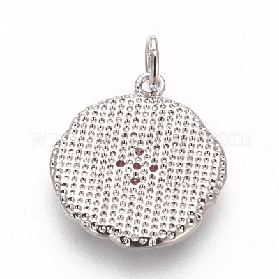 Латунные микро проложить кубического циркония подвески KK-P156-13P-01-NR-1