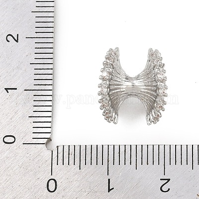 Латунные микро проложить кубического циркония бусы KK-F921-05P-1