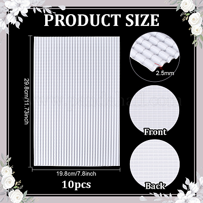 塩ビシート  長方形  ホワイト  298x198x2.5mm&nbsp;DIY-WH0622-688C-1