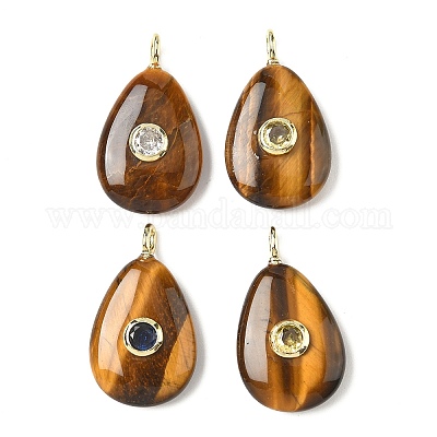 Природных тигровый глаз подвески G-H318-04G-02-1