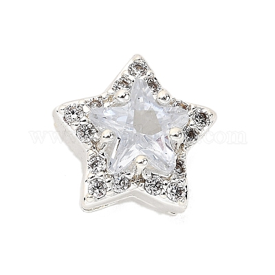 Латунные микро проложить кубического циркония бусы KK-D408-11S-02A-1