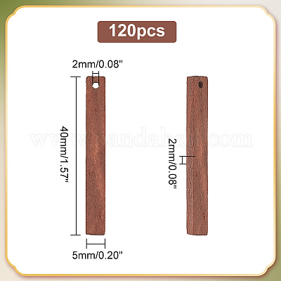 120 шт. подвески из натурального дерева WOOD-PH0002-65-1