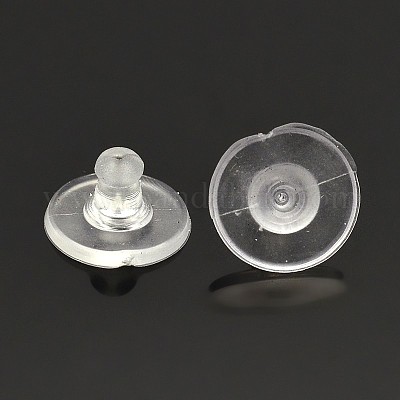 Clear Silicone Earring backs 6mm - Ear Clutch - Earnut