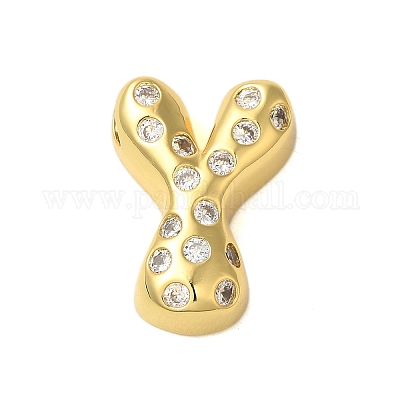 Покрытие стойки латунь микро паве прозрачные перданты из кубического циркония KK-C067-11G-Y-1