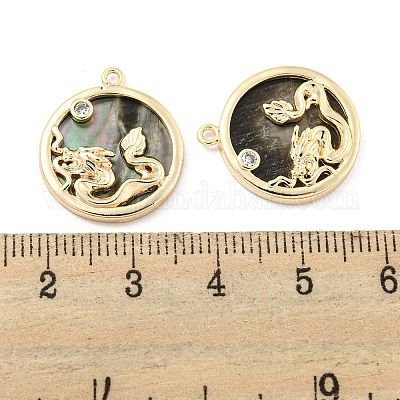 Латунные микропаве прозрачные подвески с фианитом KK-L211-011G-03-1