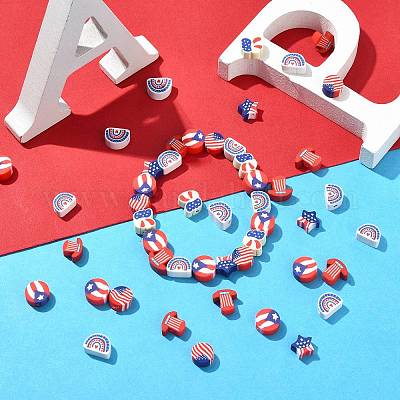 200шт бусины из полимерной глины ручной работы&nbsp;CLAY-CJ0002-06-1