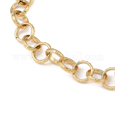 Модные браслеты из нержавеющей стали 304 с гравировкой в виде пузырьков и цепочек STAS-A028-B087G-1