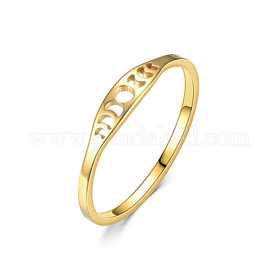 Полые кольца из нержавеющей стали 304 с фазами луны FS-WG454BE-06-1