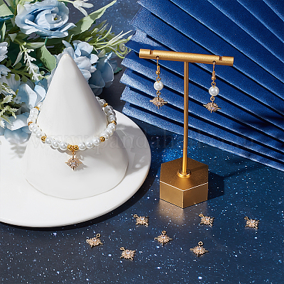 Латунные микропаве прозрачные кубические циркониевые подвески KK-BBC0005-16-1