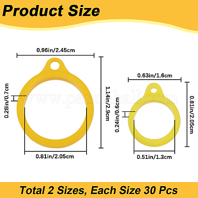 60шт. 2-х стильный силиконовый кулон SIL-GF0001-43A-1