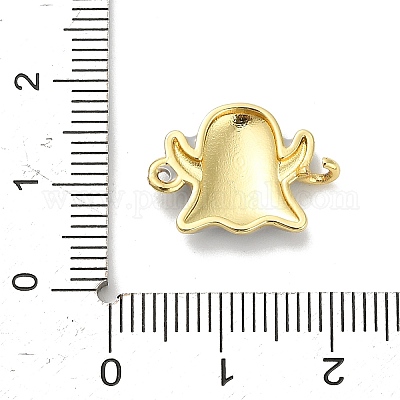 Подвески-соединители из латуни светло-серого цвета с эмалью на Хэллоуин KK-F915-04A-G-1