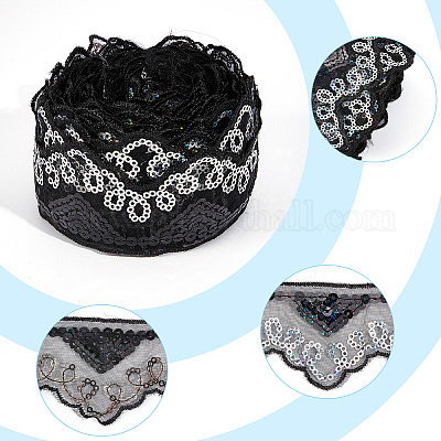 Волнистая кружевная отделка из полиэстера OCOR-WH0070-14C-1