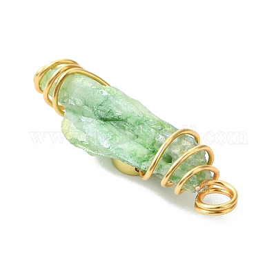 2 шт. подвески из натурального кварцевого кристалла с гальваническим покрытием PALLOY-JF03172-01-1