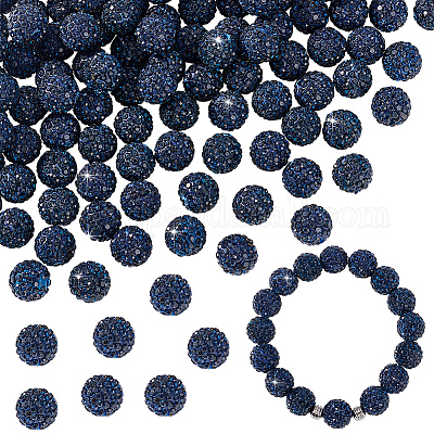 100 шт. бусины из полимерной глины со стразами RB-PH0001-40-1