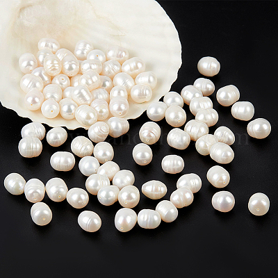5 нить бусин из натурального культивированного пресноводного жемчуга PEAR-NB0002-60-1