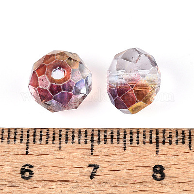 Выпечка расписные прозрачные стеклянные бусины X1-GLAA-N011-10mm-01-1