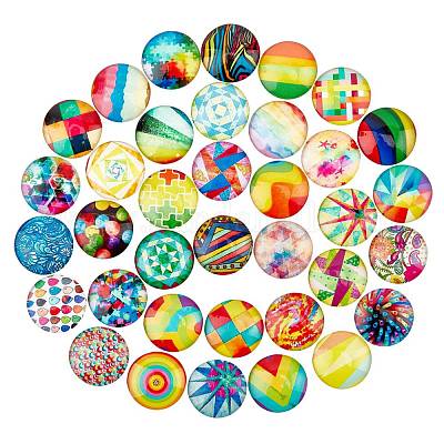 Кабошоны из стекла GGLA-R040-25mm-04-1