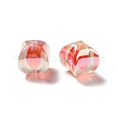 Двухцветное УФ-покрытие радужных переливающихся акриловых бусин TACR-D010-04F-1