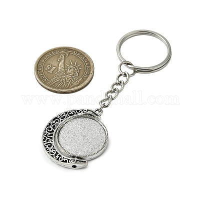 Брелки с подвеской-кабошоном из сплава KEYC-JKC01137-01-1