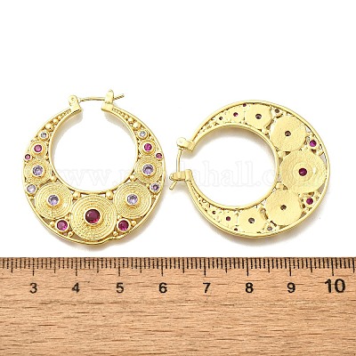 Латунные серьги обруча EJEW-Z086-07G-1