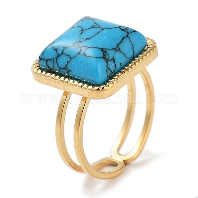 Ионное покрытие (IP) кольцо из нержавеющей стали 304 RJEW-B059-10G-03-1