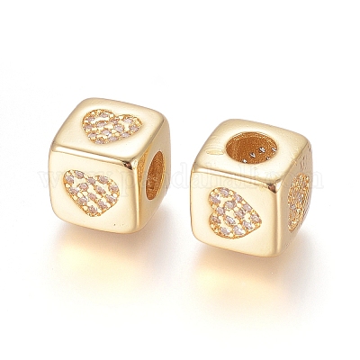 Латунные микро проложить Цирконий Европейский бисером ZIRC-G162-14G-03-1