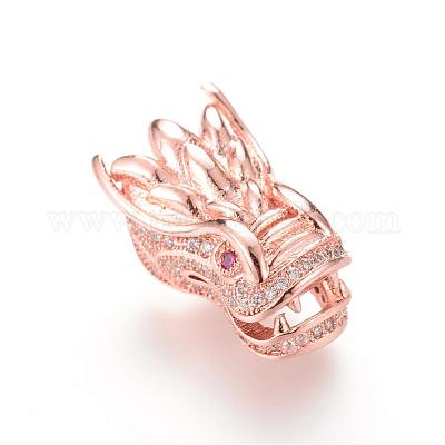 Латунные микро проложить кубического циркония бусы ZIRC-S053-YS017-2-1