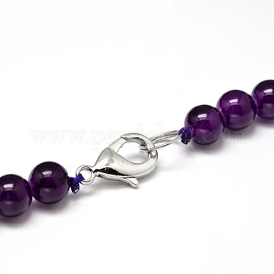 Отличный дизайн Gemstone бисера естественный ожерелья NJEW-L345-E11-1