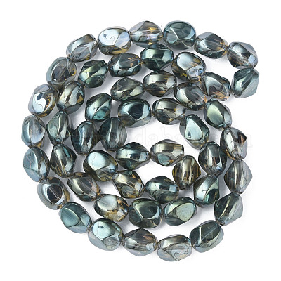 Chapelets de perles en verre électroplaqué&nbsp;X-EGLA-N008-016-B01-1