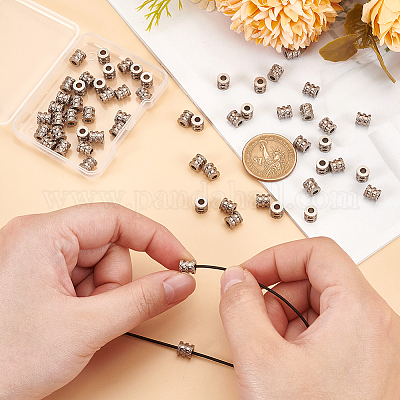 60 шт. бусины из нержавеющей стали марки 303 STAS-UN0055-40-1