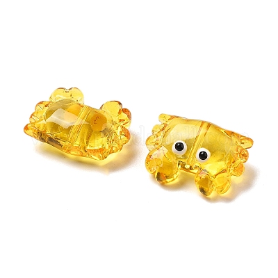 Прозрачные стеклянные эмалевые бусины LAMP-V001-08F-1