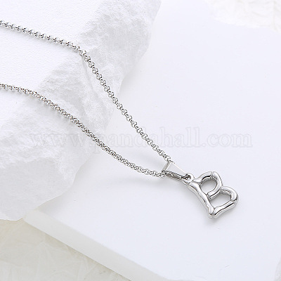 Ожерелья с подвесками в виде алфавита из нержавеющей стали для женщин VK4233-2-1