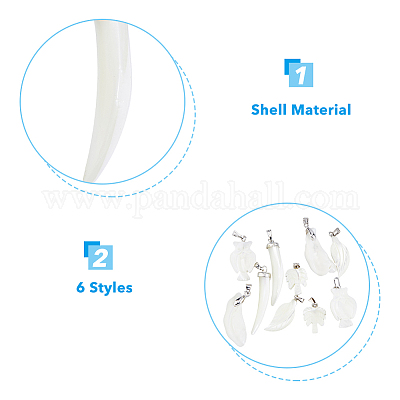 10 шт. 5 подвески из натуральной ракушки трохид/ракушки трохус SSHEL-FH0001-18-1