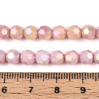 Антикоррозийные гальванические стеклянные бусины EGLA-T021-6mm-15-05-1