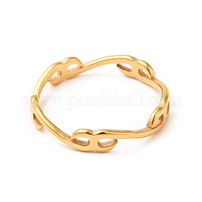 Ионное покрытие (ip) 201 нержавеющая сталь буква x палец кольцо для женщин RJEW-G266-14G-1