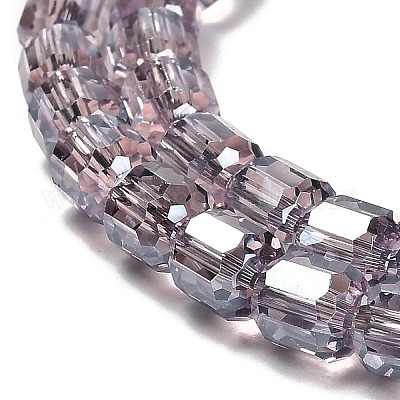 Стеклянные бусины с гальваническим покрытием  EGLA-D030-19N-1