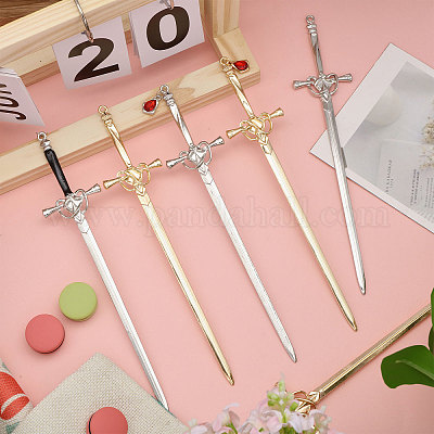 6 шт. 6 стиля шпильки для волос из сплава AJEW-FH0006-17-1