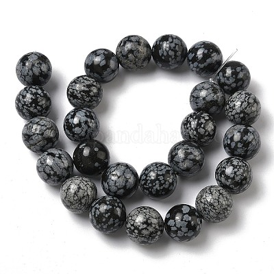 Природные снежинка обсидиан бисер нитей&nbsp;G-F818-A10-16mm-1